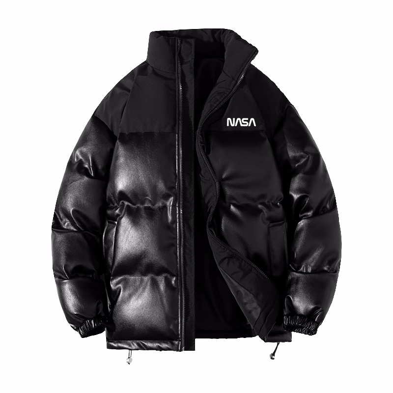 NASA×Leather down jacket ナサ×レザーダウンジャケットブルゾンスタジャン